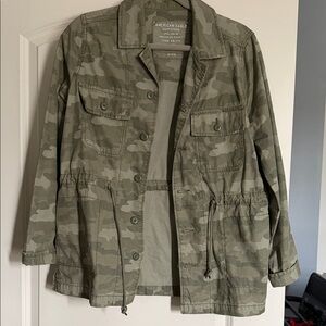 American Eagle Outfitters Green Camo Utility Jacket